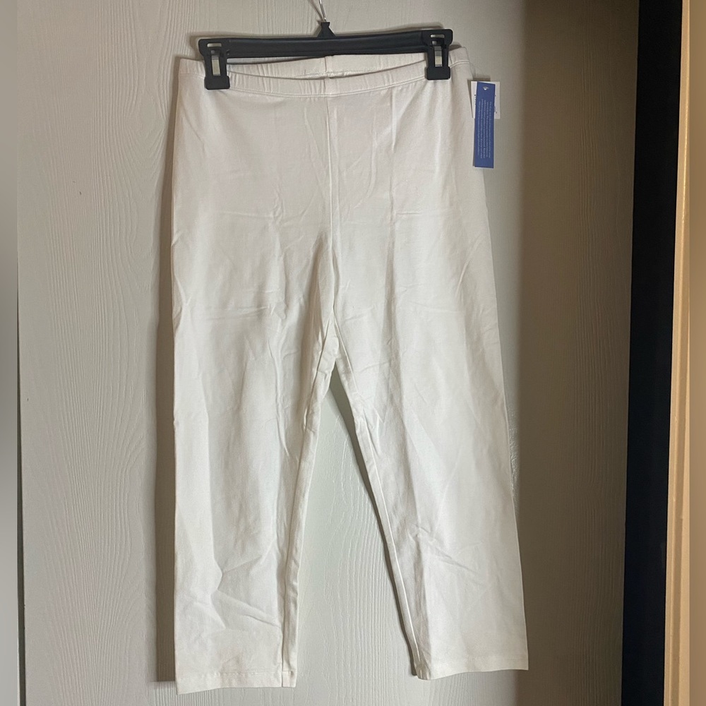 Simply Vera by Vera Wang cotton capri leggings, white, medium